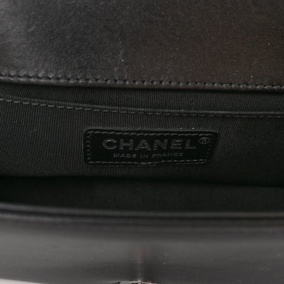 Chanel Lambskin Glass Pearl Embroidered Small Boy Flap Black 6 of 11
