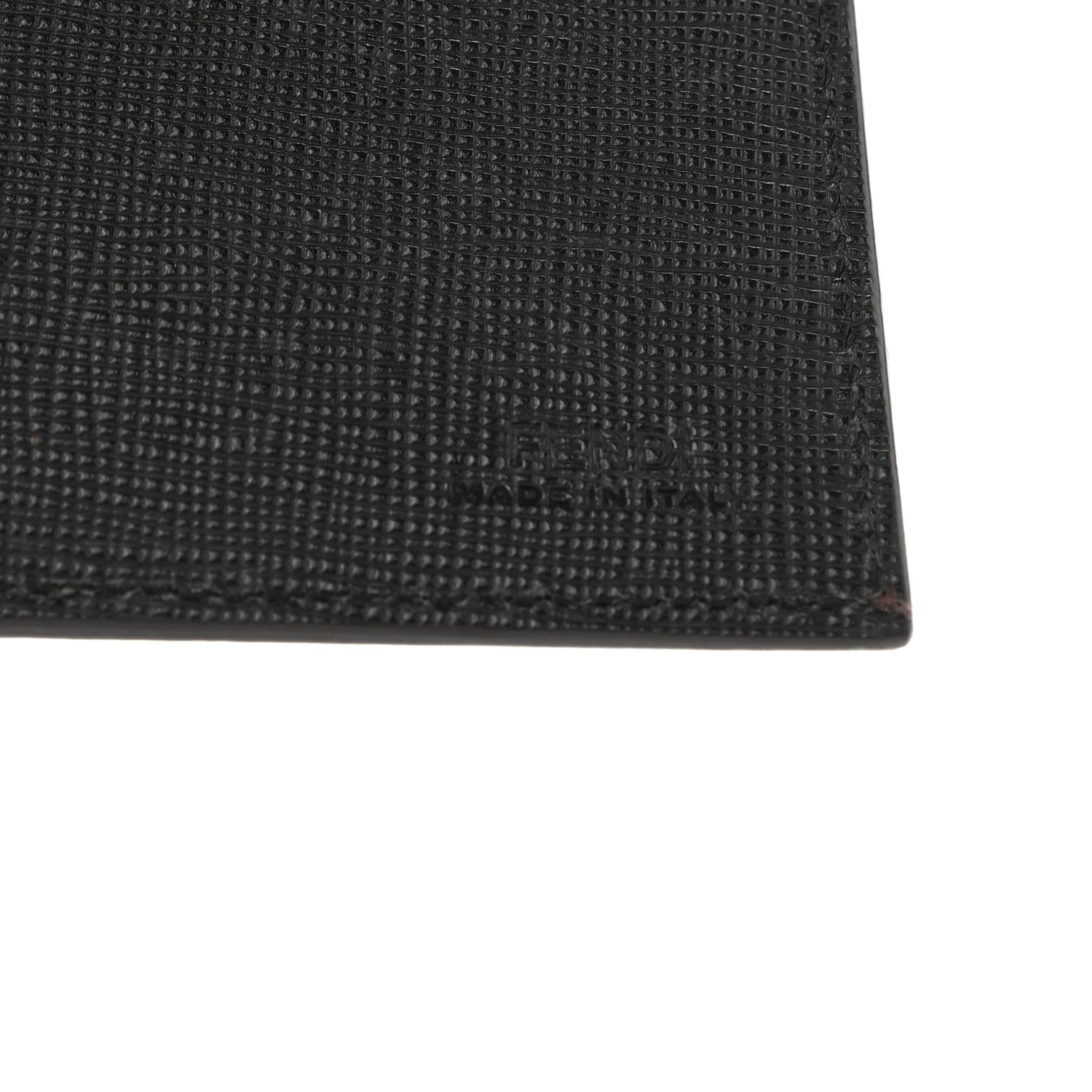 Fendi Zucca Spalmati Vitello Elite Double Fold Credit Card Case Tobacco Black 6 of 8