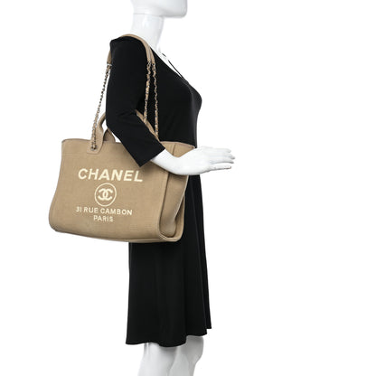 Chanel Mixed Fibers Small Deauville Tote Beige 2 of 10