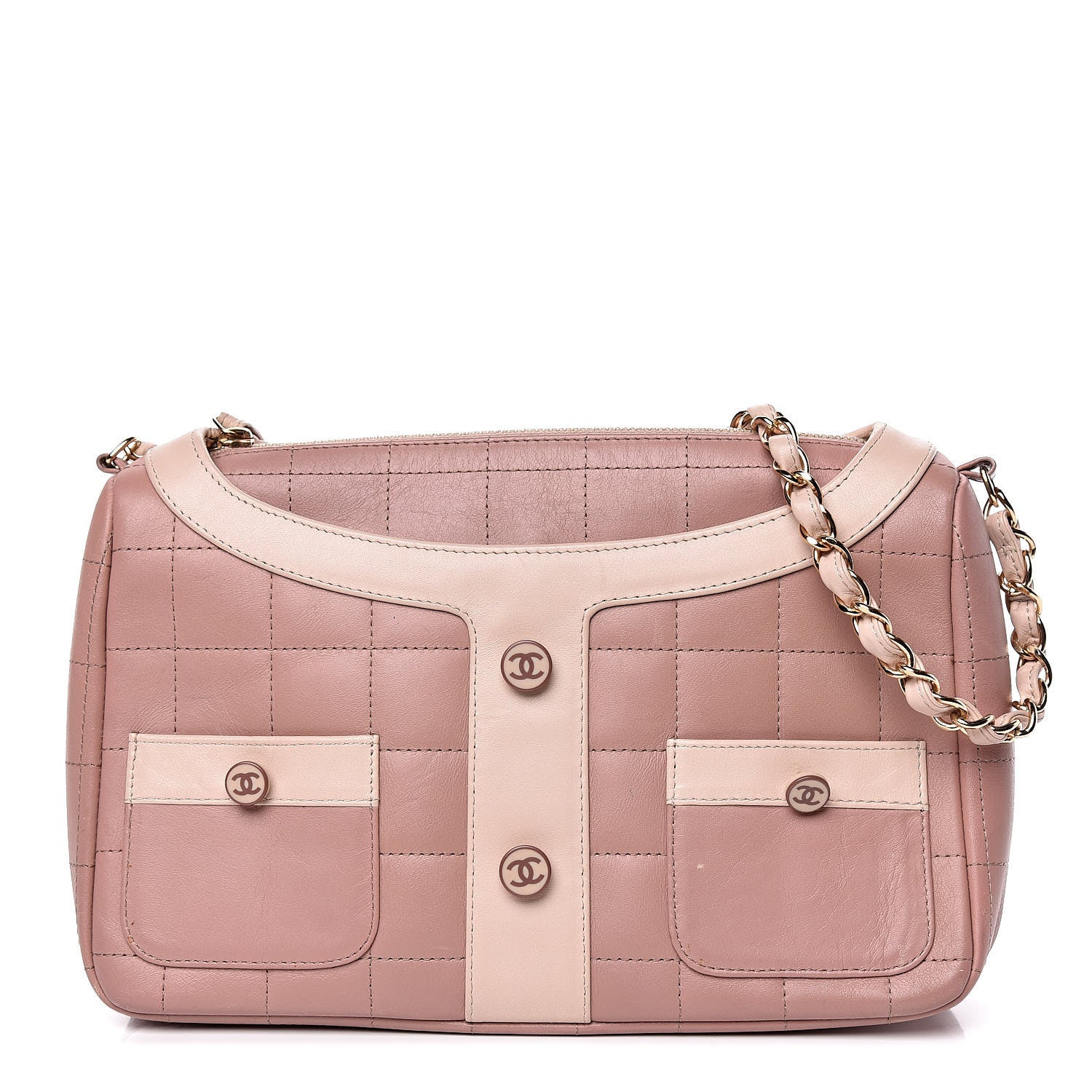 Chanel Calfskin Quilted Small Girl Shoulder Bag Beige 1 of 13