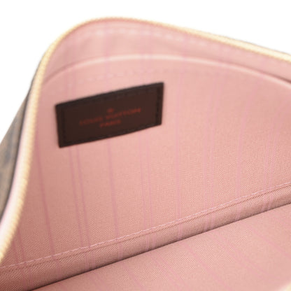 Louis Vuitton Damier Ebene Neverfull MM GM Pochette Rose Ballerine 5 of 7