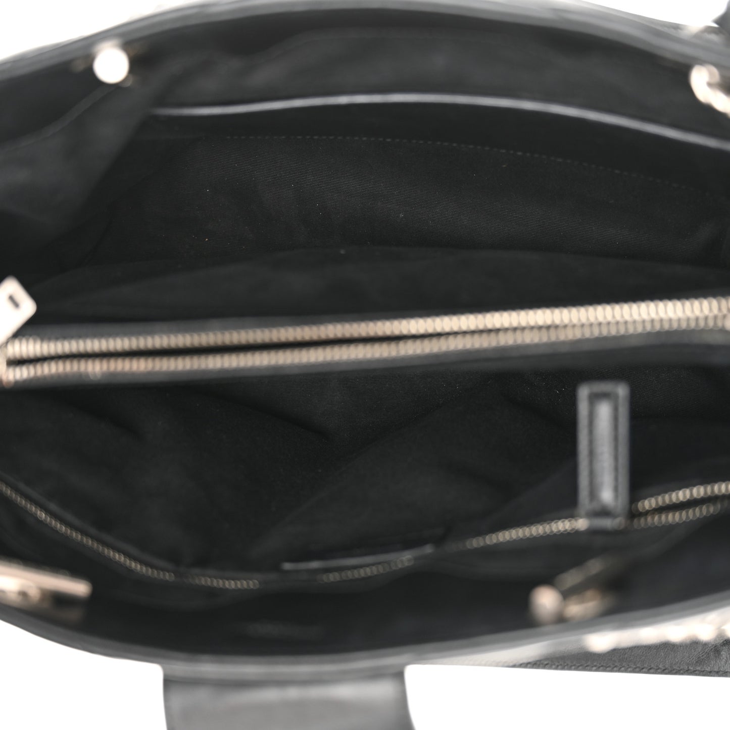 Calfskin Y Quilted Monogram Large Loulou Shopper Black