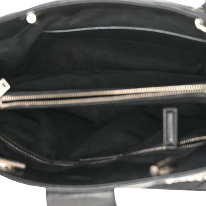 Saint Laurent Calfskin Y Quilted Monogram Large Loulou Shopper Black 5 of 14