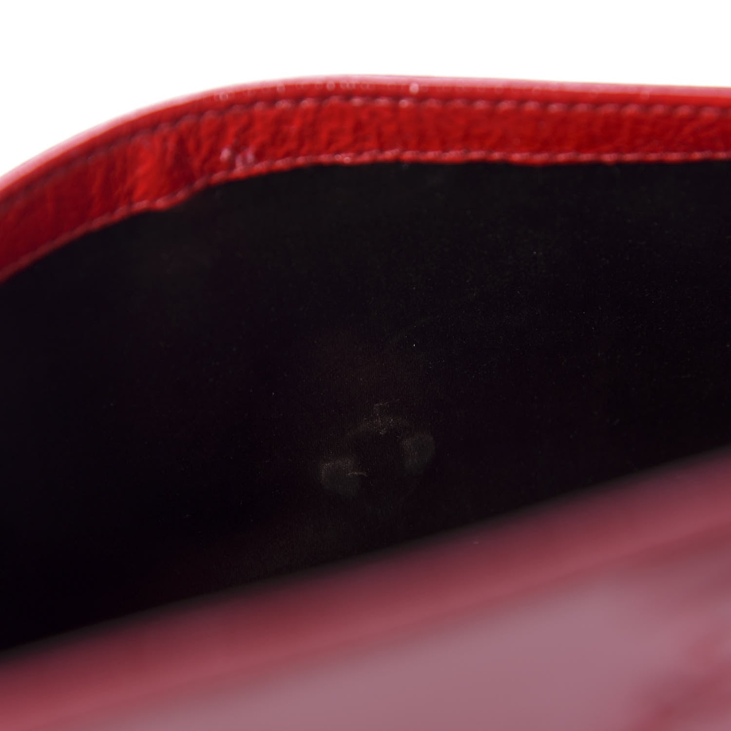 Saint Laurent Textured Patent Monogram Small Belle De Jour Clutch Red 10 of 10