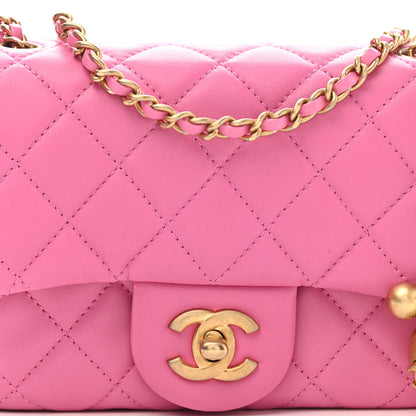 Chanel Lambskin Quilted Mini Pearl Crush Flap Pink 8 of 10
