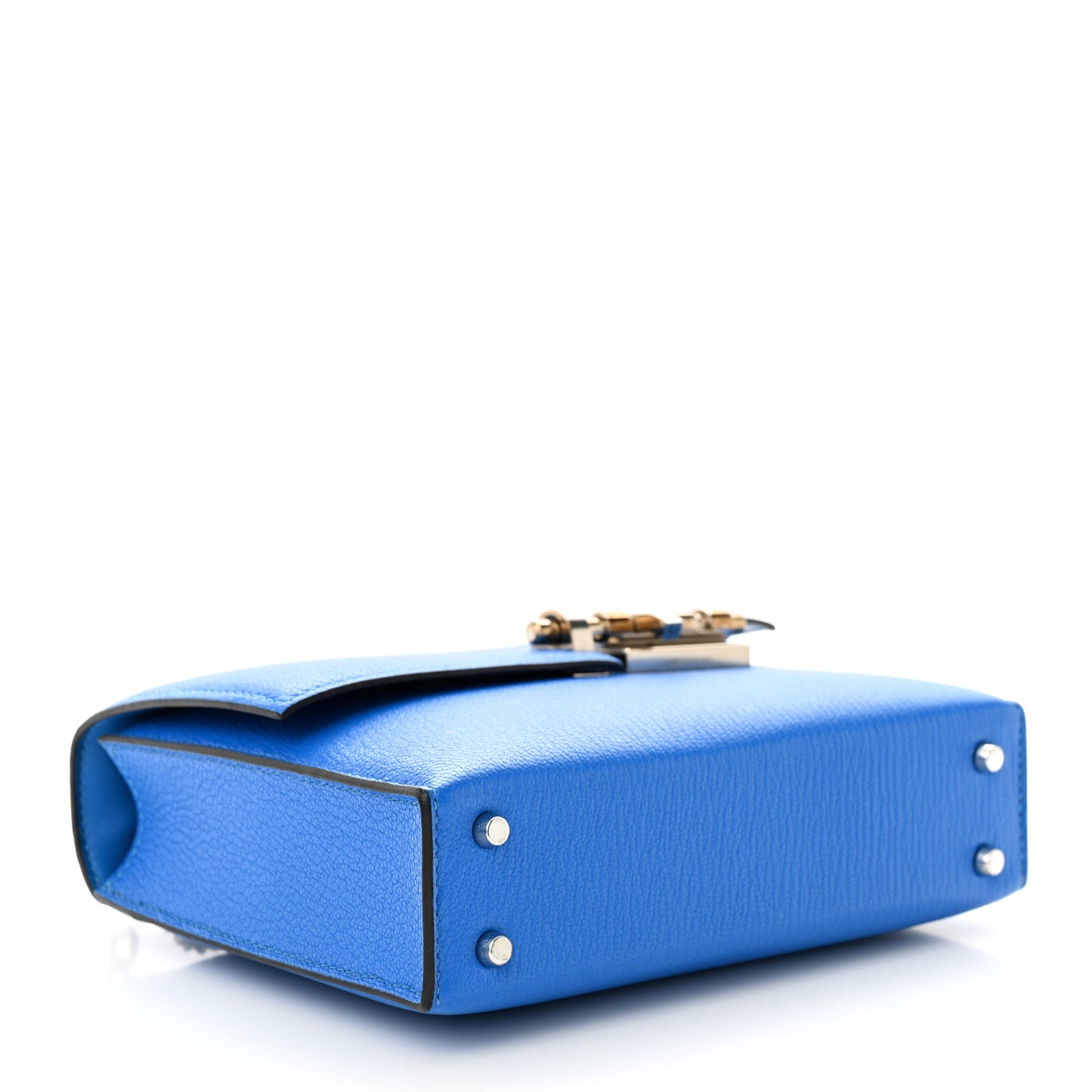 Chevre Mysore Mini Verrou Chaine Bag Bleu Zanzibar