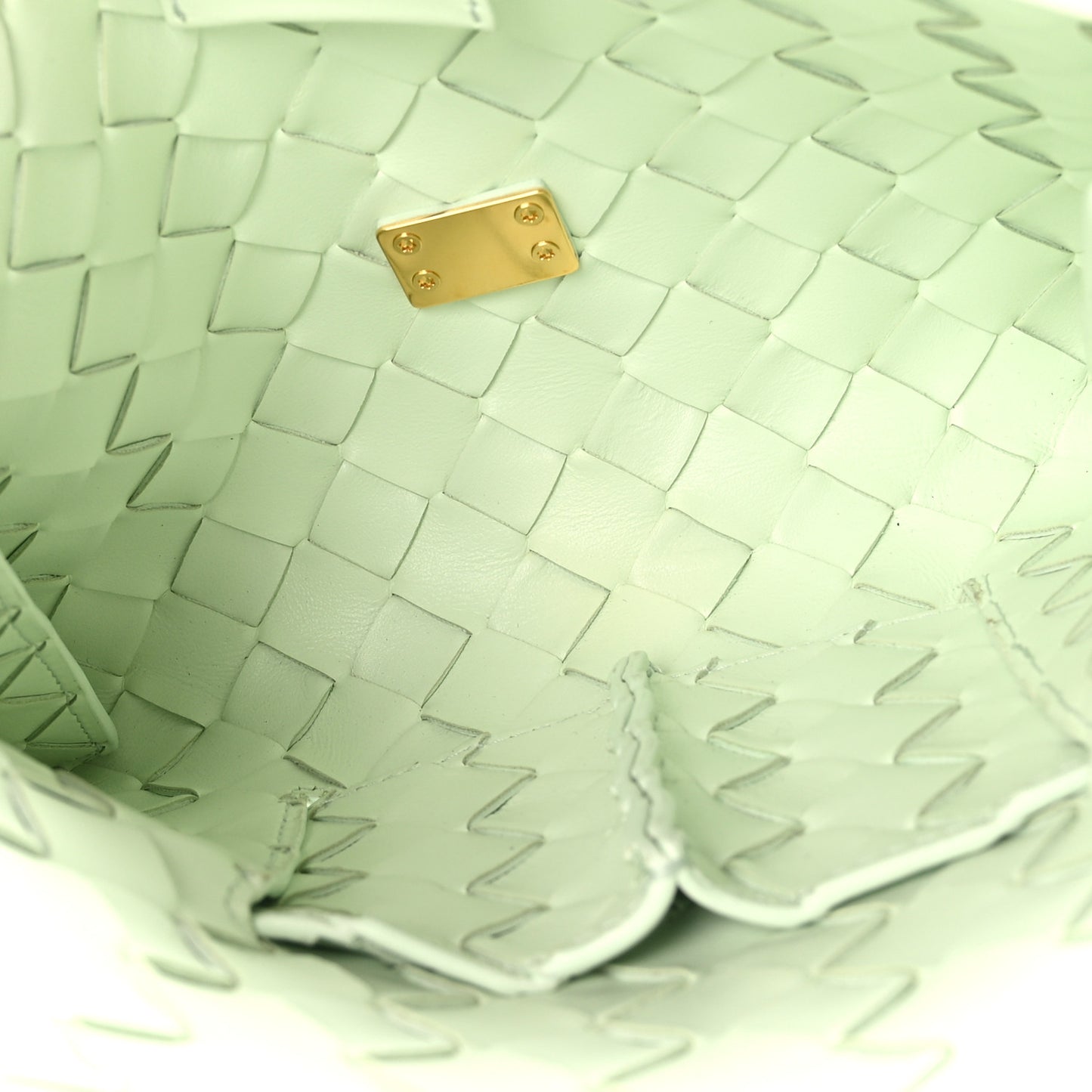 Nappa Intrecciato Origami Chain Crossbody Glacier