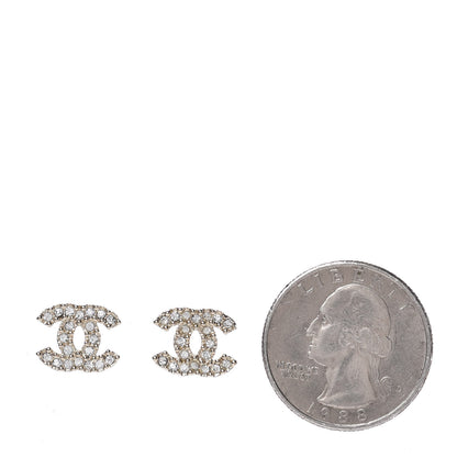 Chanel Crystal CC Earrings Gold 2 of 5