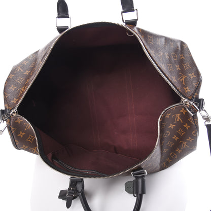 Louis Vuitton Monogram Macassar Keepall Bandouliere 55 7 of 10
