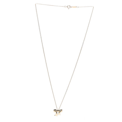 Tiffany 18K Yellow Gold Bow Pendant Necklace 3 of 7