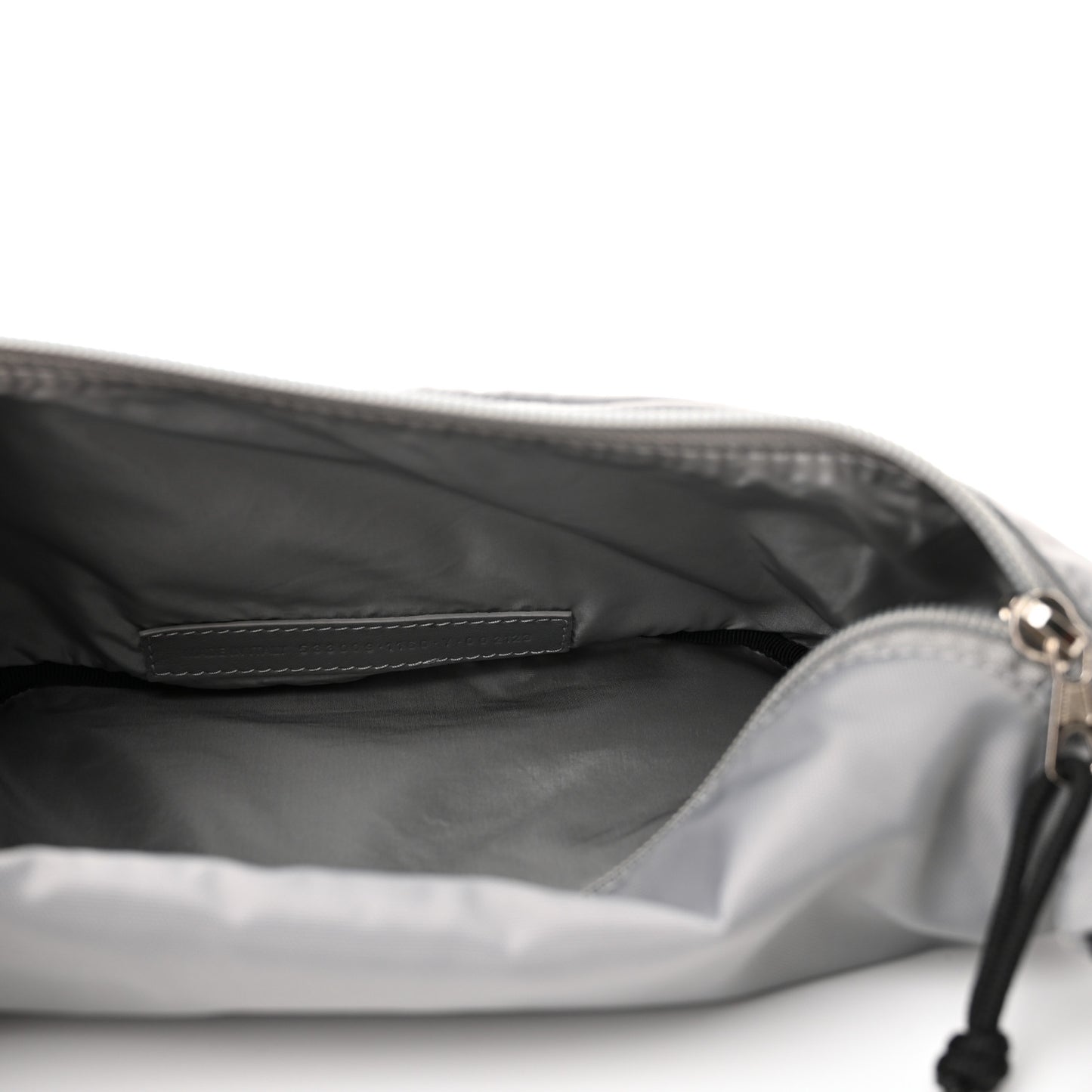 Textured Sport Nylon Logo Embroidered Wheel Beltpack Grey White