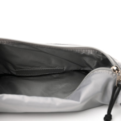 Balenciaga Textured Sport Nylon Logo Embroidered Wheel Beltpack Grey White 5 of 10