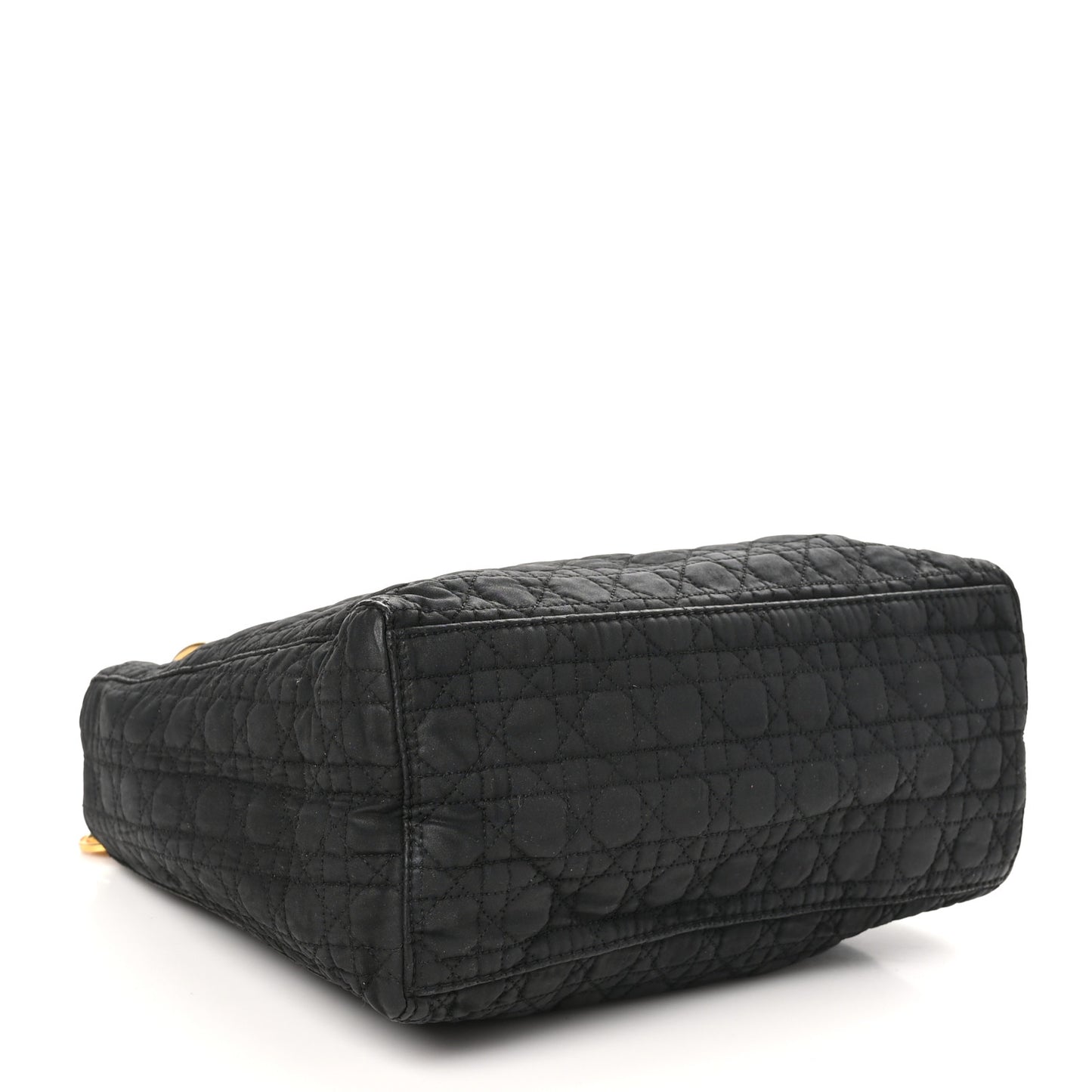 Nylon Cannage Medium Lady Dior Black
