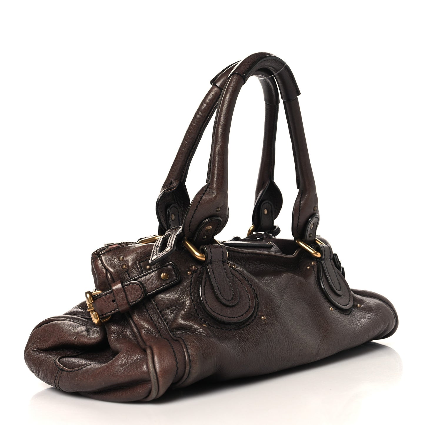 Calfskin Medium Paddington Satchel Chocolate
