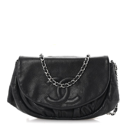 Chanel Caviar Half Moon Wallet On Chain WOC Black 1 of 11