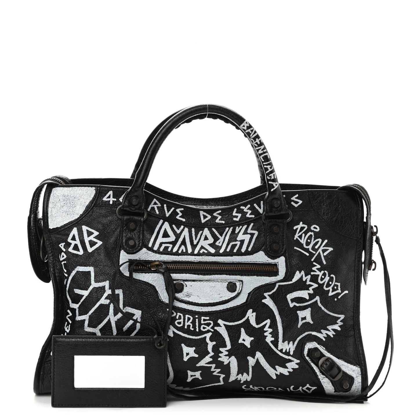 Agneau Arena Graffiti All Over Classic Hardware City Black White