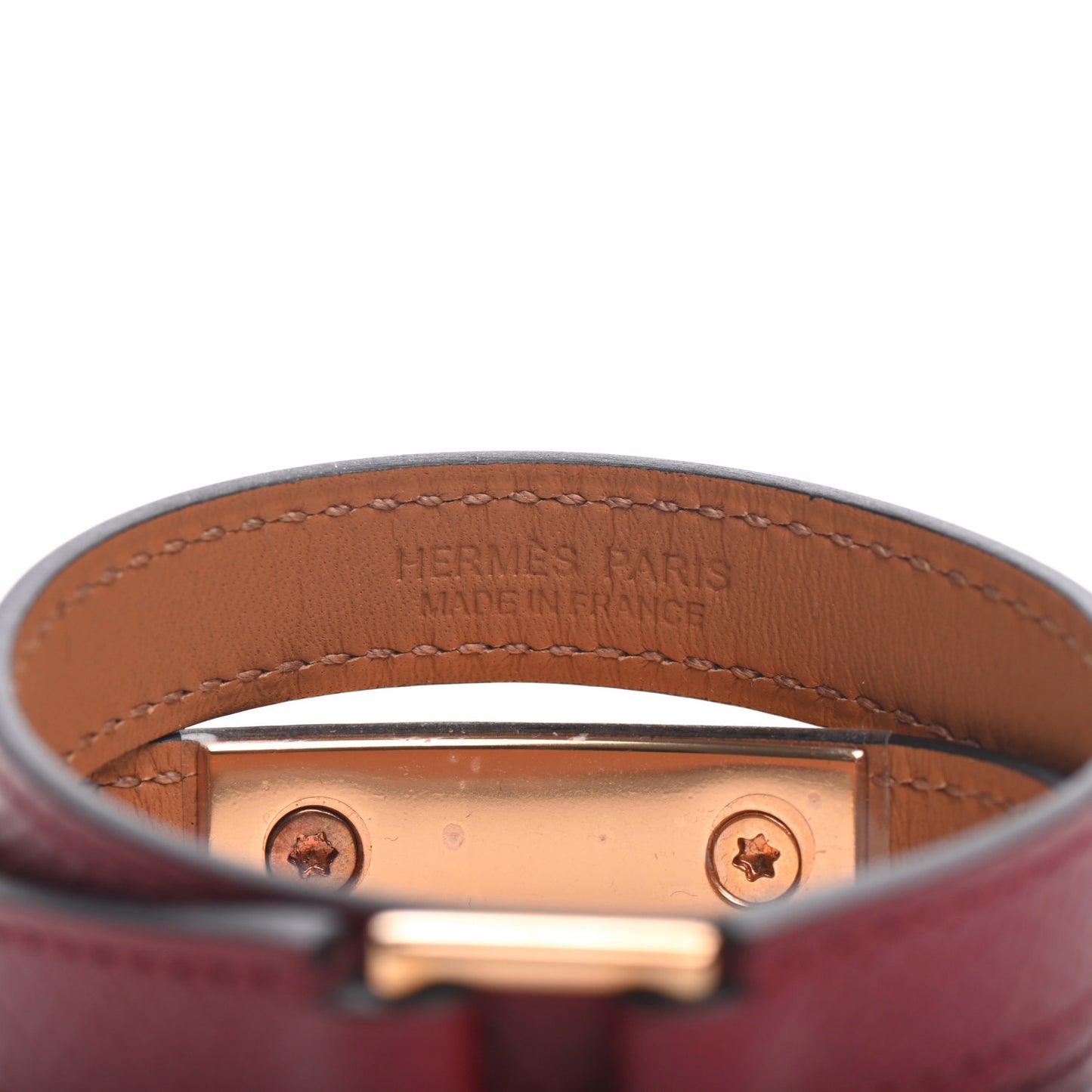 Epsom Rivale Double Tour Bracelet S Bordeaux