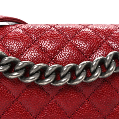 Chanel Caviar Quilted Medium Boy Flap Dark Red 8 of 11