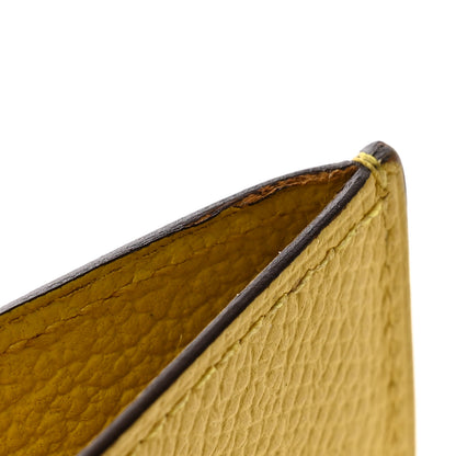 Hermes Epsom Les Petits Chevaux Card Holder Jaune De Naples Mauve Sylvestre Gold Bleu Du Nord 8 of 9