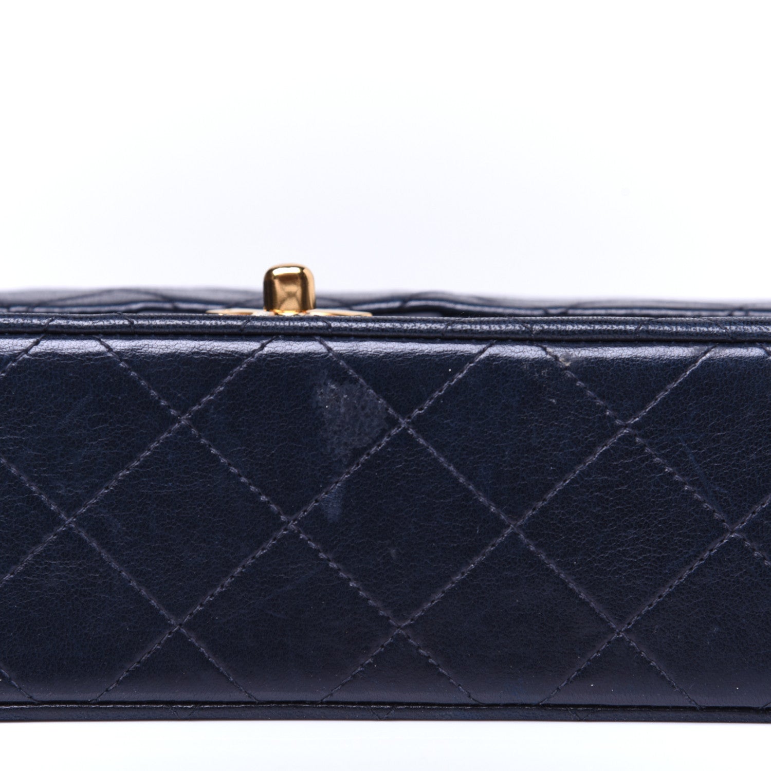 Chanel Lambskin Quilted Small Double Flap Navy 11 of 13