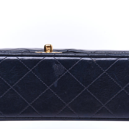 Chanel Lambskin Quilted Small Double Flap Navy 11 of 13