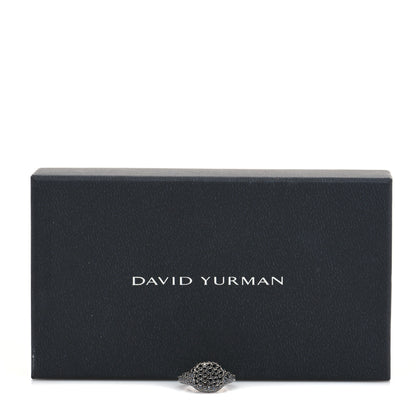 David Yurman 18K White Gold Black Diamond Pave Pinky Ring 45 3.5 5 of 5