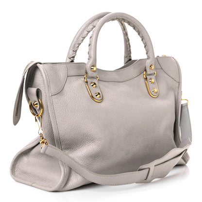 Balenciaga Chevre Gold Metallic Edge Hardware City Gris Clair Gris Perle 4 of 14