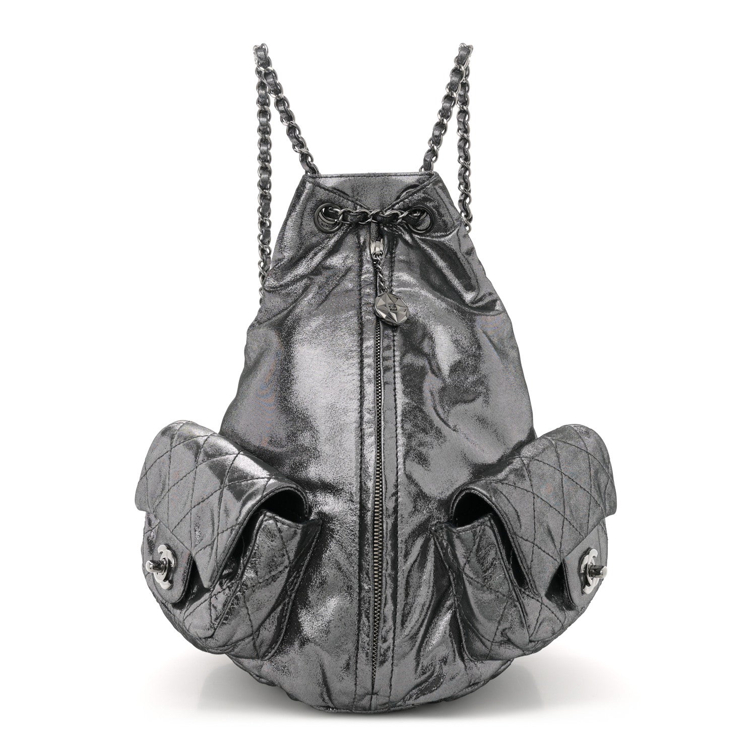 Chanel Iridescent Calfskin Backpack Is Back Dark Grey 1 of 10