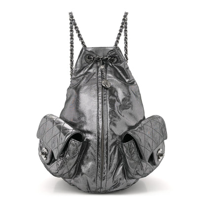 Chanel Iridescent Calfskin Backpack Is Back Dark Grey 1 of 10