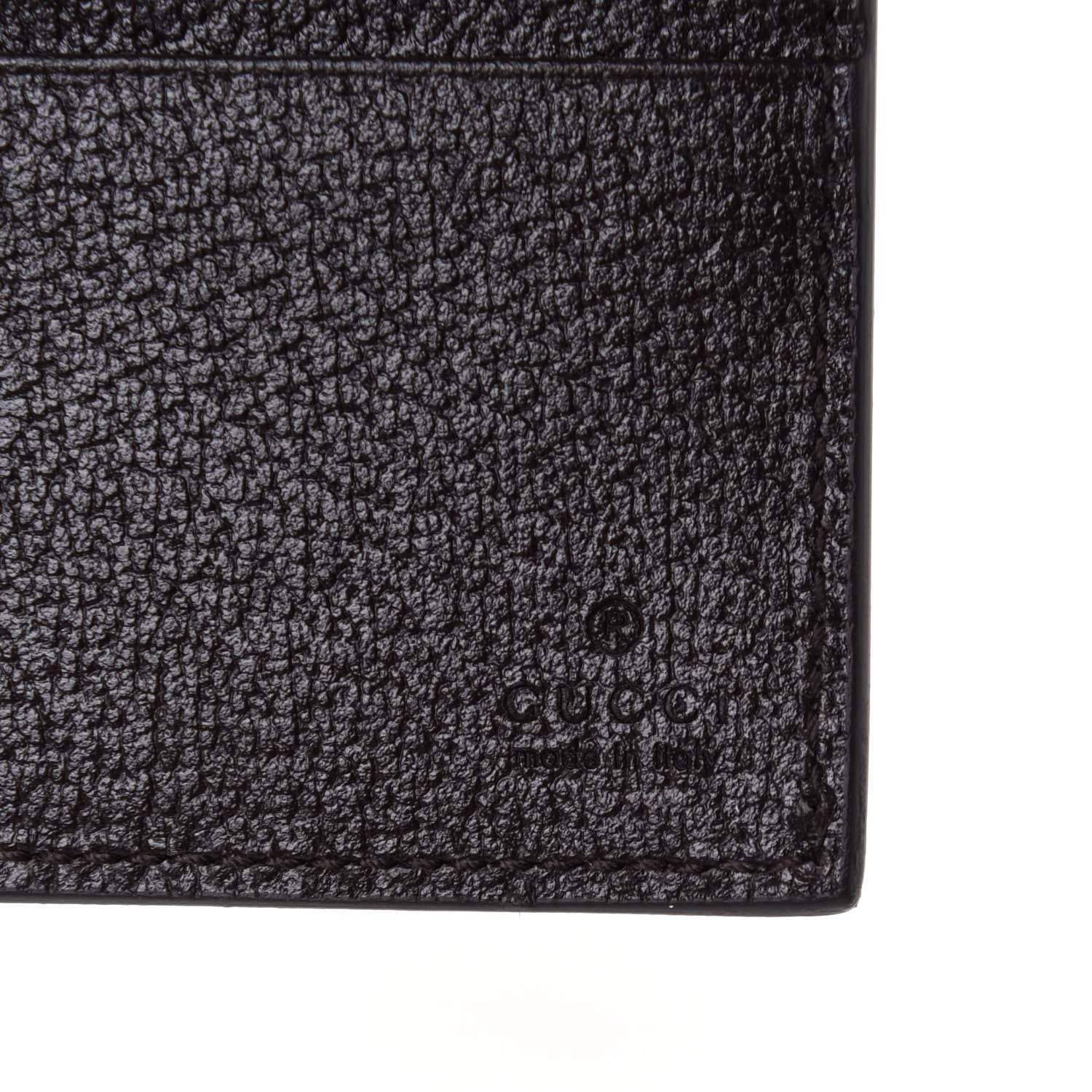 Gucci Calfskin Boar Effect GG Marmont Bi-Fold Wallet Black 6 of 9