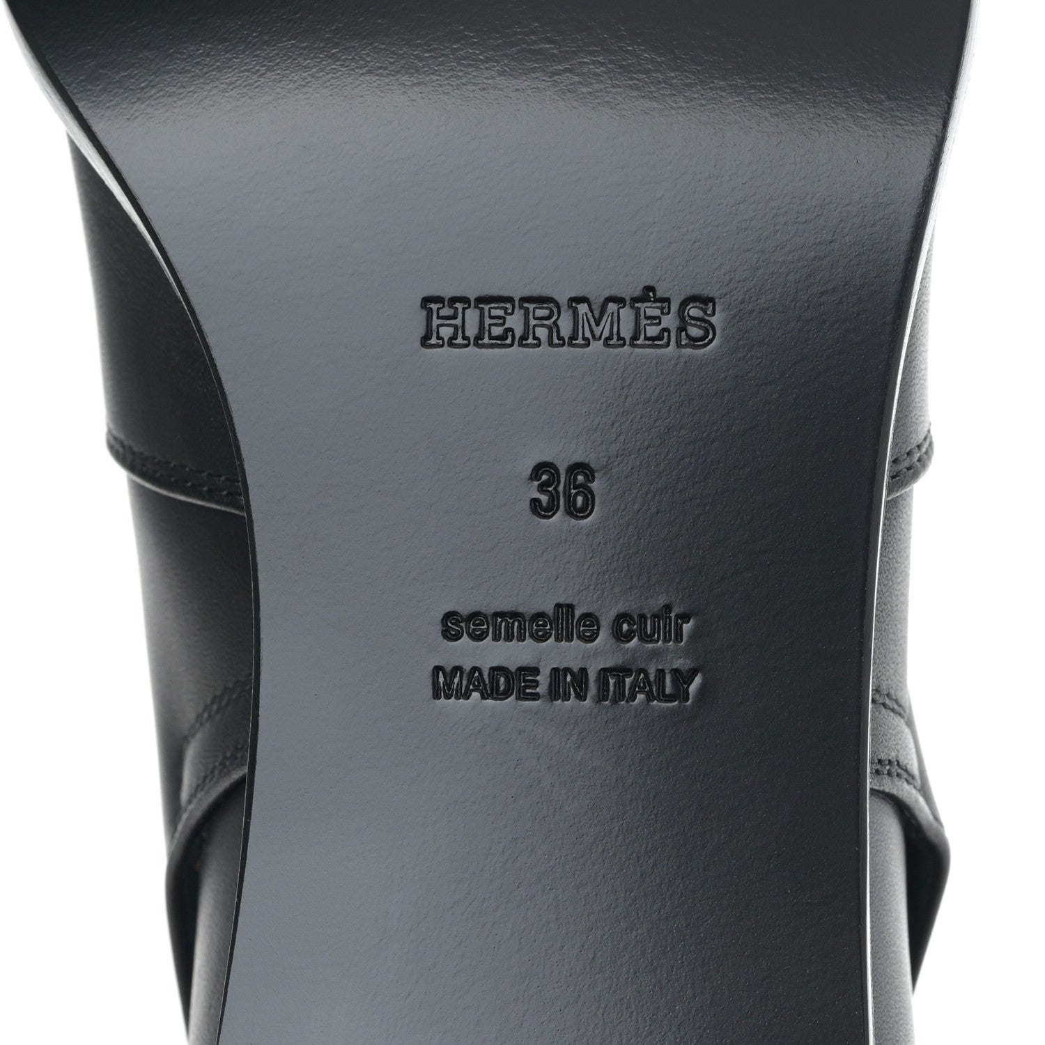 Hermes Calfskin Frenchie 50 Ankle Boots 36 Black 6 of 8
