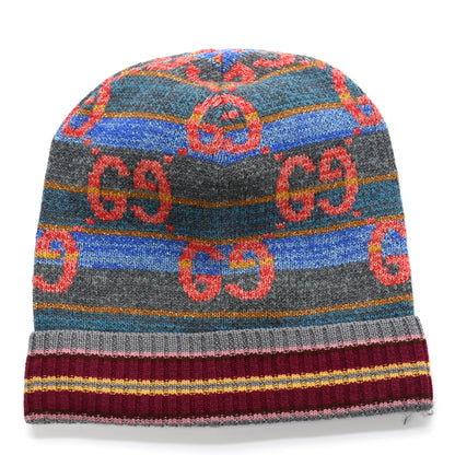 Gucci Wool Lame GG Monogram Dorat Beanie Hat L Multicolor 3 of 5