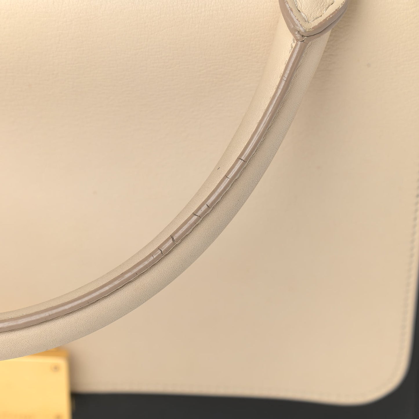 Smooth Calfskin Suede Small Tri-Color Trapeze White