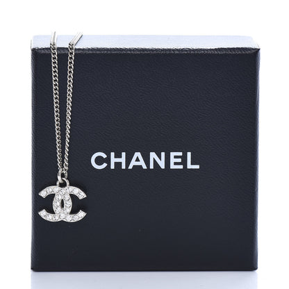 Chanel Crystal Timeless CC Necklace Silver 6 of 6
