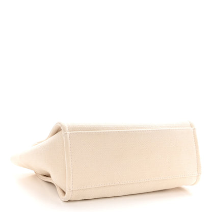 Chanel Mixed Fibers Small Deauville Tote White 5 of 13