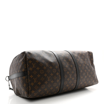 Louis Vuitton Monogram Macassar Keepall Bandouliere 55 3 of 12
