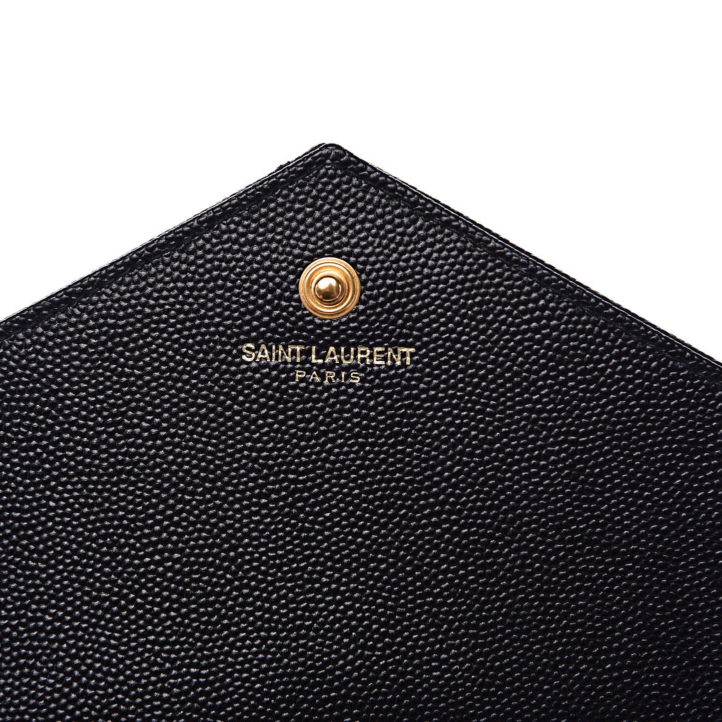 Grain De Poudre Matelasse Chevron Monogram Chain Wallet Black