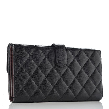 Chanel Caviar Quilted CC French Flap Wallet Black 3 of 11