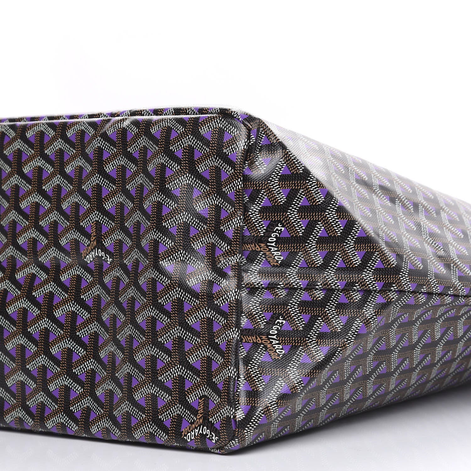 Goyard Goyardine Saint Louis Claire Voie GM Black Purple 8 of 8
