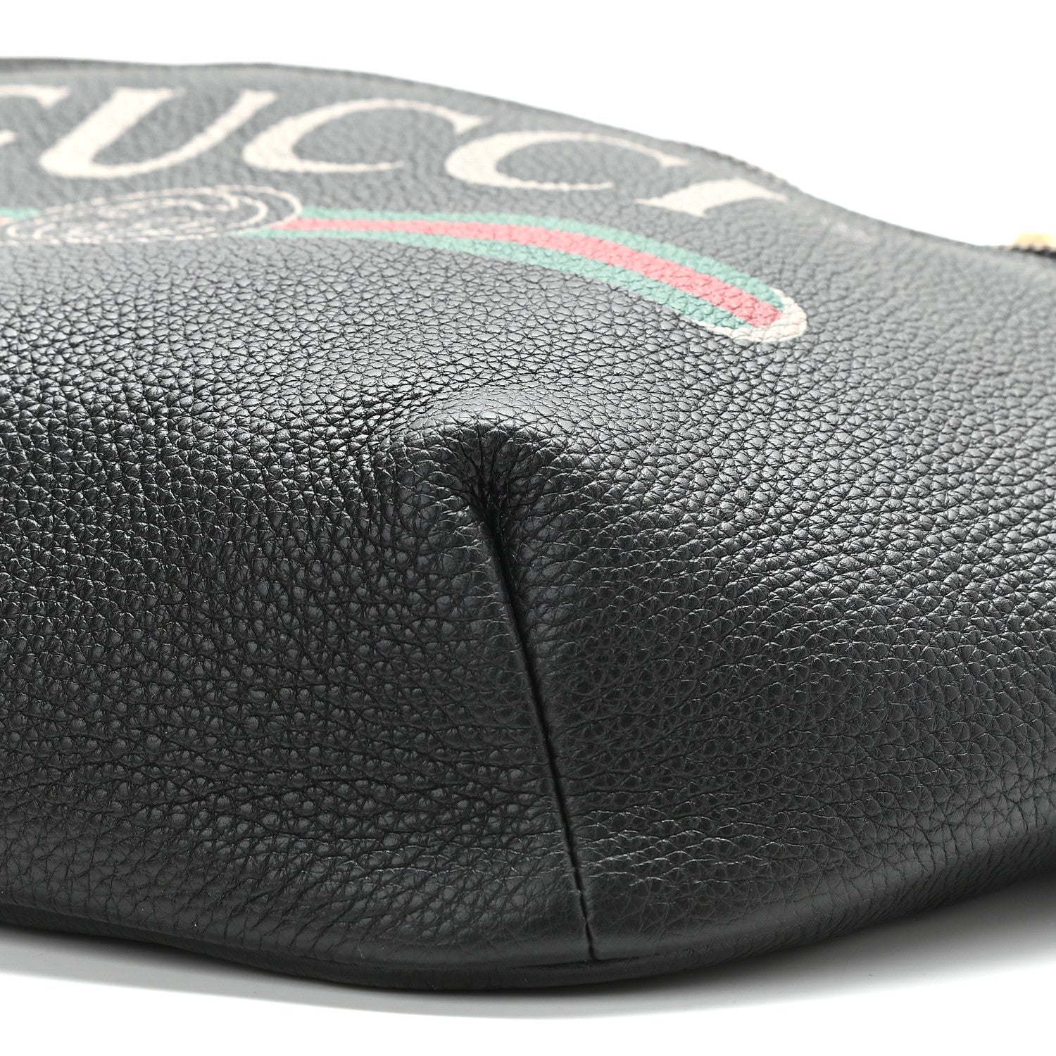 Gucci Grained Calfskin Logo Belt Bag Black 9 of 9