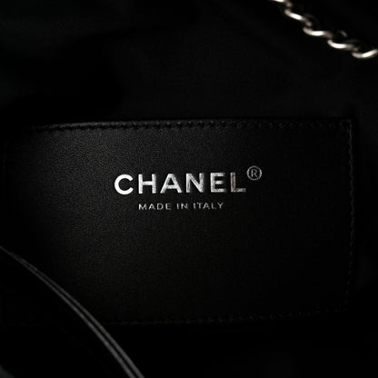 Chanel Shiny Crumpled Calfskin Quilted Medium Chanel 25 Handbag Black 7 of 11