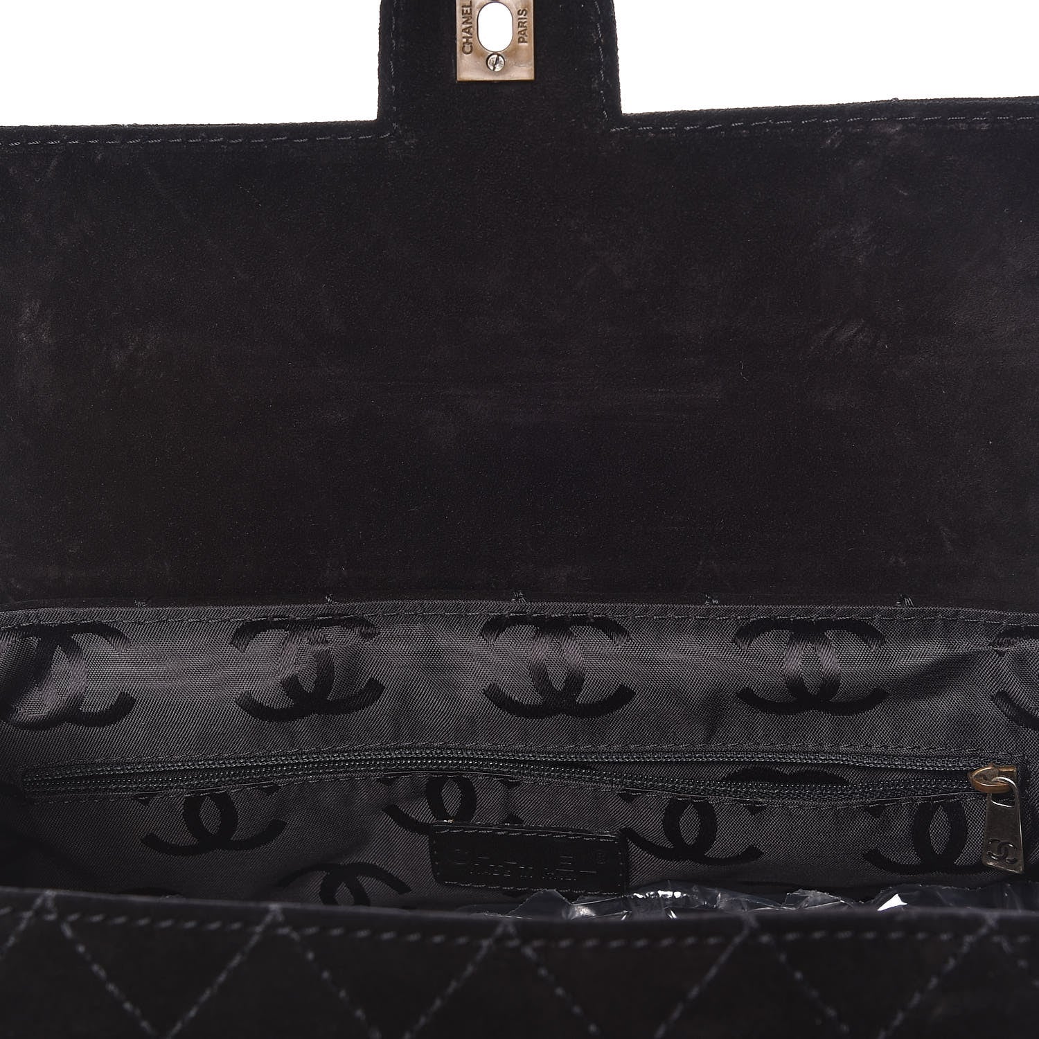 Chanel Suede Diamond Stitched Flap Bag Black 15 of 17