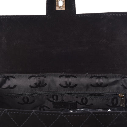 Chanel Suede Diamond Stitched Flap Bag Black 15 of 17