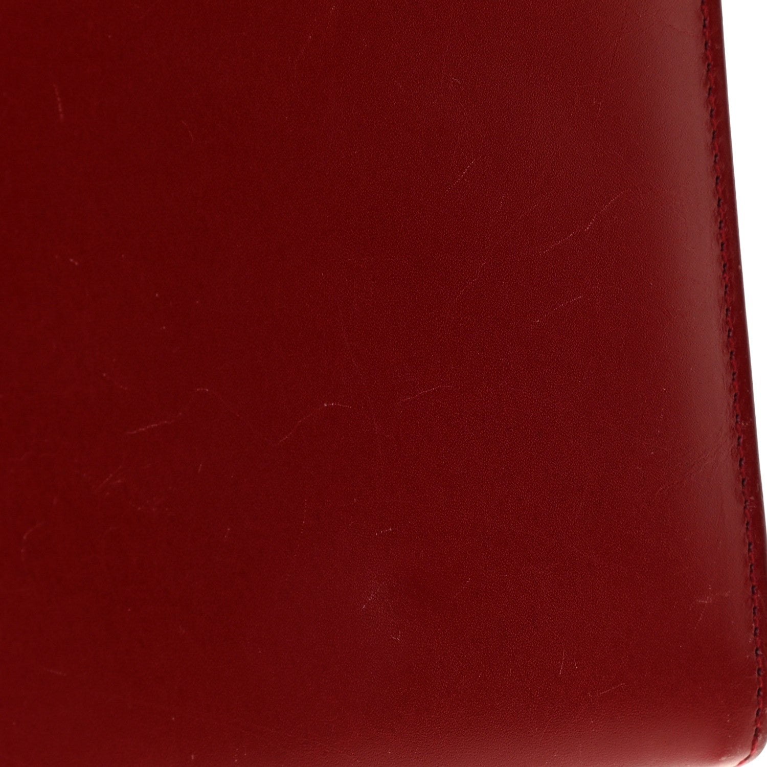 Saint Laurent Calfskin Classic Monogram Tassel Clutch Red 10 of 11
