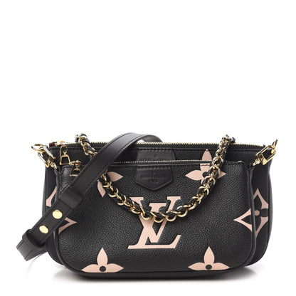 Louis Vuitton Empreinte Monogram Giant Multi Pochette Accessories Black Beige 1 of 10