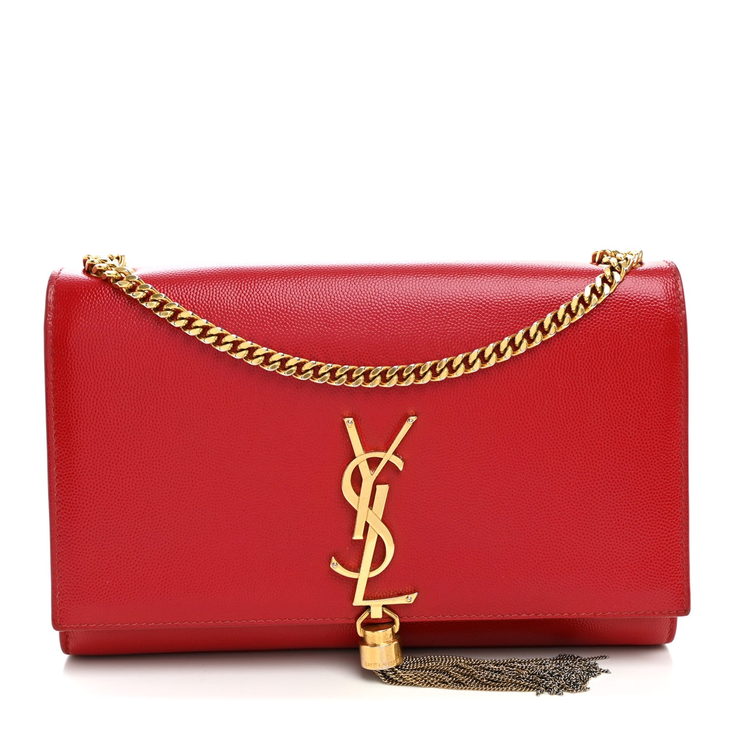 Grain De Poudre Medium Classic Monogram Kate Tassel Satchel Rouge Eros