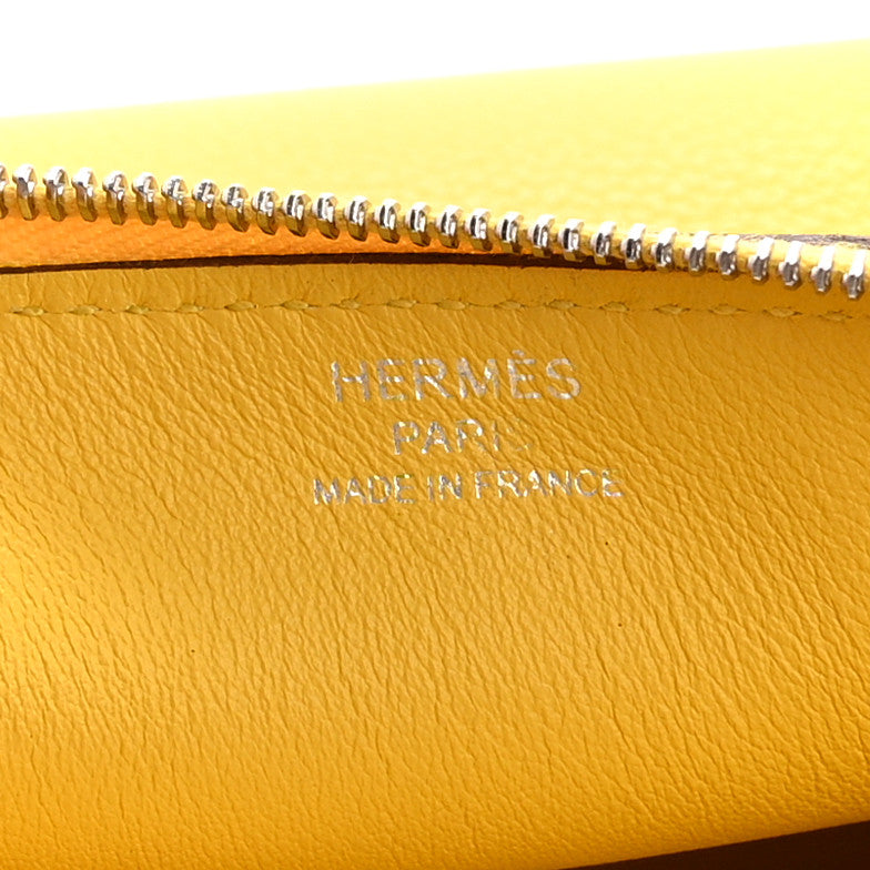 Hermes Evercolor Chaine d'Ancre Zipengo PM Toiletry Pouch Jaune De Naples 2 of 10