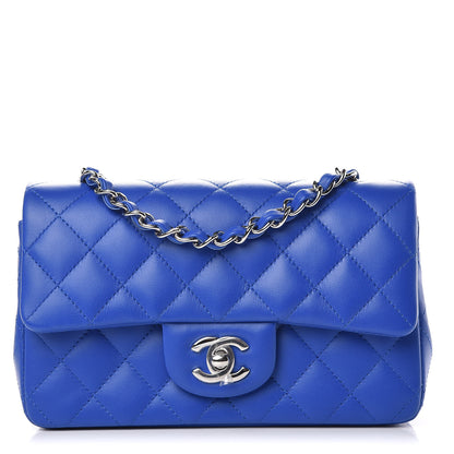 Chanel Lambskin Quilted Mini Rectangular Flap Royal Blue 1 of 10