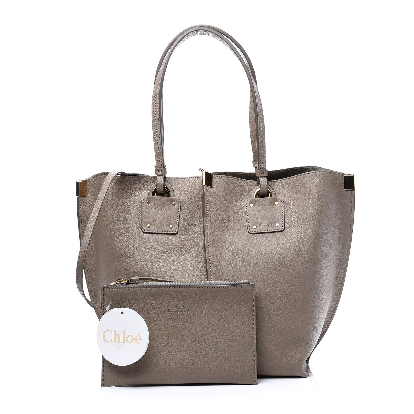 Smooth Calfskin Medium Vick Tote Motty Grey