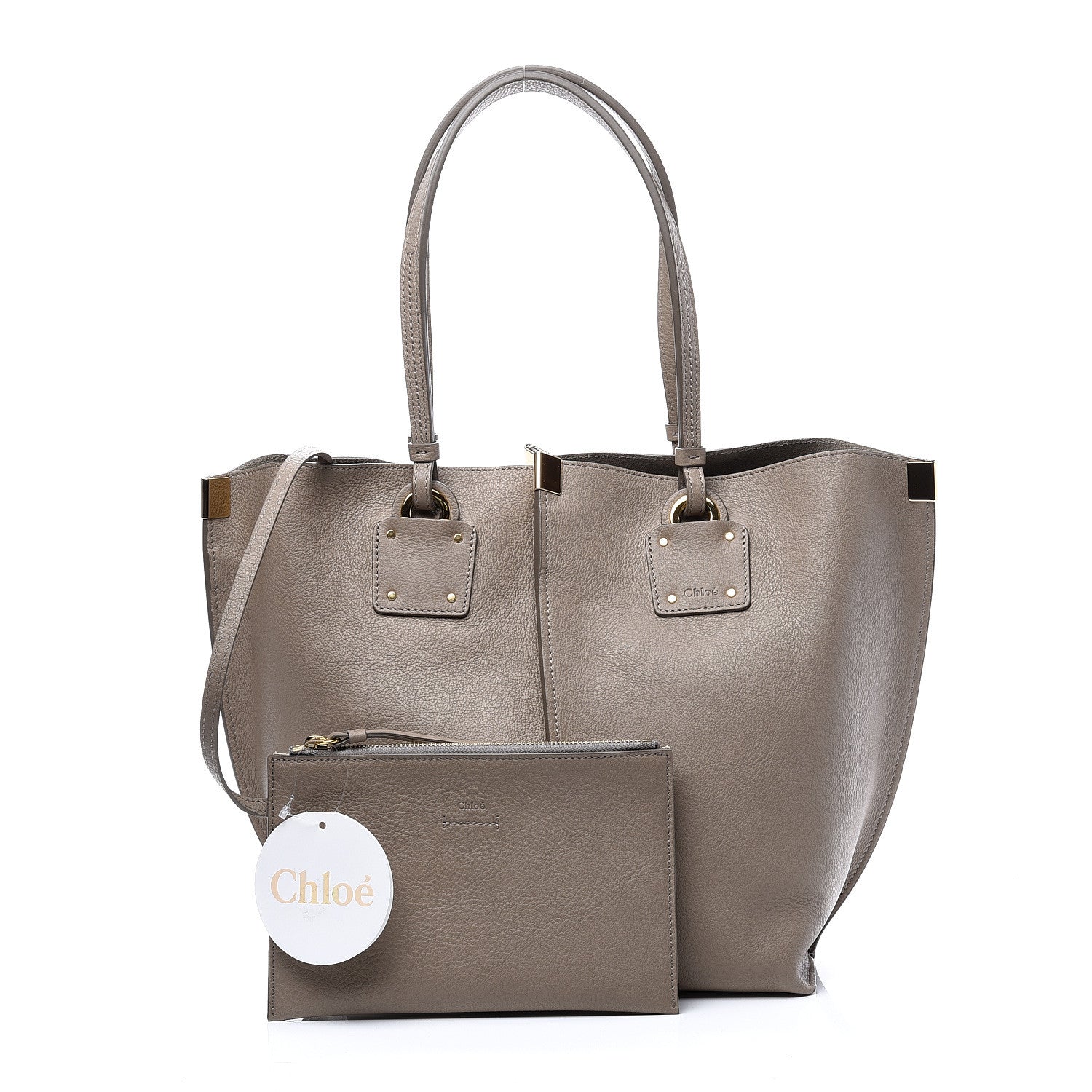 Chloe Smooth Calfskin Medium Vick Tote Motty Grey 2 of 10